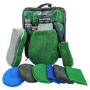 Esponjas Para Lavar Auto. Kit De Limpieza Automotriz 9 Piezas. Set Para Detailing De Carros. Color verde.