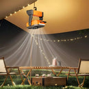 Ventilador abanico Portátil Recargable. Abanico para Camping y Exteriores. Luz LED de Emergencia. Power Bank Integrado. 5400mAh (4-9h)