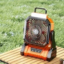Ventilador abanico Portátil Recargable. Abanico para Camping y Exteriores. Luz LED de Emergencia. Power Bank Integrado. 5400mAh (4-9h)