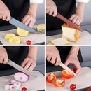 Cuchillos de Cocina. Juego de 6 Piezas. Acero Inoxidable Afilado y Ergonómico. Set Profesional con Base Organizadora.