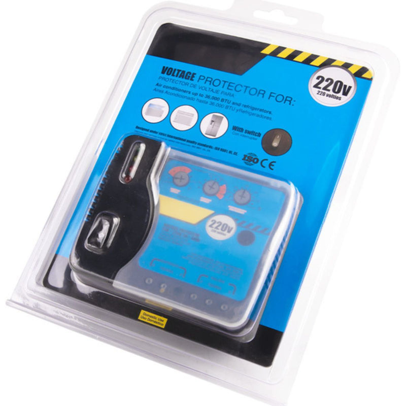 Protector De Voltaje Para Neveras, Refrigeradores Y Aires Acondicionados Con Indicadores LED Y Bornes De Conexión 220V aires acondicionados hasta 36,000 BTU