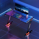 Mesa Escritorio Gamer con Luces RGB. Mesa para Computadora 120x60cm. Diseño Ergonómico y Estable. Accesorios Integrados.