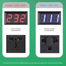 Transformador Eléctrico 5000VA. Convertidor De Voltaje Monofásico 110V-220V con Pantalla Digital y USB 5V.