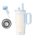 Botella De Agua Termo De 750ml con carrizo. Vaso Térmico De Acero Inoxidable con popote.  Acero 316