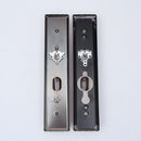 Manija De Puerta Móvil Doble (Interior Y Exterior). Tirador Antirrobo De Seguridad.  Apertura Izquierda o Derecha. Color Plateado. 330x70mm