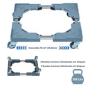 Base Móvil Universal Ajustable (45-60cm) Con Ruedas Para Mover Muebles, Lavadora Y Refrigerador. Carga Max. 305 Lbs (138 Kgs)
