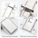 Picaporte De 4” De Acero Inoxidable. Pasador Con Botón Y Tornillos incluidos. Cerrojo. Pestillo.