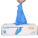 Guantes Desechables De Vinil/Nitrilo (mezcla) Azul De Alta Elasticidad Sensibles Al Tacto. (100 Unds) Talla M