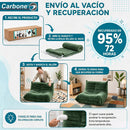Sillón Individual Empacado al Vacío con Espuma 32D de Alta Densidad y Fundas Removibles (80x95x65cm). Color verde.