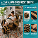 Sillón Moderno Individual Empacado al Vacío con Fundas Removibles y Lavables (105x123x92cm). Diseño Rayado.
