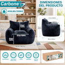 Sillón Moderno Individual Empacado al Vacío. Espuma 32D de Alta Densidad (103x90x75cm). Color Azul oscuro.