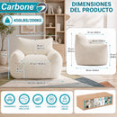 Sillón Moderno Individual Empacado al Vacío. Espuma 32D de Alta Densidad (103x90x75cm). Color Blanco.