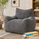 Sillón Moderno Individual Empacado al Vacío. Espuma 32D de Alta Densidad (103x90x75cm). Color gris.