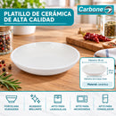 Plato Pequeño de Cerámica de 4" (10cm). Recipiente para Salsas, Aderezos, Condimentos y Acompañamientos.