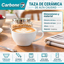 Taza de Cerámica con Asa (90ml). Tamaño Pequeño para Espresso y Café Corto.