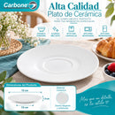 Plato de Cerámica 6" (15cm). Diseño mediano para Tazas, Postres, Aperitivos y Acompañamientos.