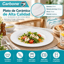 Plato de Cerámica de 8" (20cm). Diseño Redondo para Comidas, Entradas, Postres y Acompañamientos.