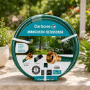Manguera de Agua para Jardín Reforzada ½" con 3 Capas y Conectores de Latón, PVC + Cobre, Resistente a Presión, Antitorsión, 50 Pies (15.2m)