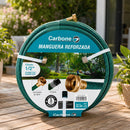Manguera de Agua para Jardín Reforzada ½" con 3 Capas y Conectores de Latón, PVC + Cobre, Resistente a Presión, Antitorsión, 75 Pies (22.8m)