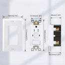 Tomacorriente GFCI 15A Combo Con Interruptor TR&WR. Enchufe De Seguridad Con Botón Reset/Test. A Prueba De Agua Y Con Protección Para Niños KG-15TWS.