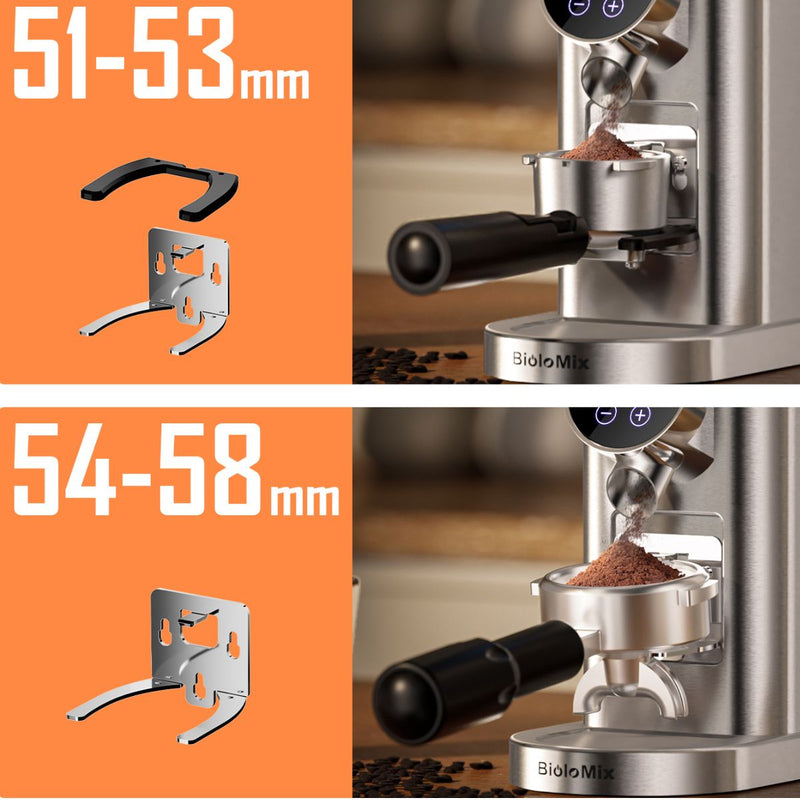 Molino De Café Eléctrico Profesional Con Pantalla Táctil 110V. Ajuste De Molienda De 48 Niveles. Moledor de café Compatible Con Portafiltro 51-58 mm.