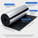 Aislante Térmico Autoadhesivo Aluminio para techos. Espuma Aislante Acústica Impermeable (Rollo 20mtsx1mt ancho). Esp. 15mm. Para Techo Pared. Se puede pegar en exteriores como techos de zinc