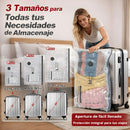 Bolsas De Almacenamiento Al Vacío Para Ropa. Set De 12 Piezas (S, M, L). Incluye Bomba Eléctrica Inalámbrica USB-C. Ideal Para Viajes.
