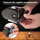 Cepillo eléctrico para barbacoa sin cerdas. Limpiador de parrilla inalámbrico recargable. Cepillo giratorio para asador. Color chocolate.