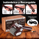 Cepillo eléctrico para barbacoa sin cerdas. Limpiador de parrilla inalámbrico recargable. Cepillo giratorio para asador. Color chocolate.