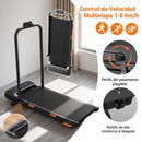 Caminadora eléctrica Cinta de Correr Plegable con Bluetooth 8KM, Motor 1.5HP. con Velocidad 1-8km/h y Baranda Manual Negra (48x110x99cm)