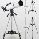 Telescopio Astronómico 80mm Distancia Focal 600mm de Alta Potencia con Trípode Ajustable, Lentes 6mm 10mm 25mm y Barlow 3X, Pantalla HD WiFi con  Filtro Solar y Lunar