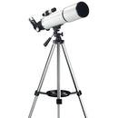 Telescopio Astronómico 80mm Distancia Focal 600mm de Alta Potencia con Trípode Ajustable, Lentes 6mm 10mm 25mm y Barlow 3X, Pantalla HD WiFi con  Filtro Solar y Lunar