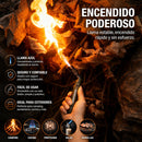 Encendedor Soplete Butano 1300°C Ajustable y Antiviento con Cabezal Flexible. Lighter con Seguro de Bloqueo para Camping Cocina BBQ. Color Verde Militar