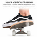 Patineta Skateboard Completa 31” Maple/Arce AAAA ABEC-7 con Ruedas PU 95A y Base Aluminio Skate Pro. Diseño Estampado Hojas Verdes