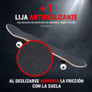 Patineta Skateboard Profesional 31” 7 Capas Maple 5A con Ruedas 95A y Base Aluminio para Niños y Adultos