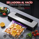 Selladora al Vacío con Esterilización UV para Alimentos 65KPA. Empacadora Hermética con Función Externa y Panel Táctil (35x11x5.5cm). Incluye 10 Bolsas.