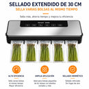 Selladora al Vacío con Esterilización UV para Alimentos 65KPA. Empacadora Hermética con Función Externa y Panel Táctil (35x11x5.5cm). Incluye 10 Bolsas.