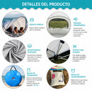 Carpa playera pop up automática con tapete antihumedad, ventana lateral y protección UV40+. Azul. Tolda Color Azul (130x130x105cm)