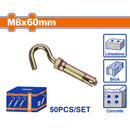 Tacos de Anclaje con Gancho 8x60mm Acabado Zinc Amarillo 50 pzas