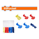 Conectores de cable electricos en T de empalme rapido. 65 piezas surtidas.