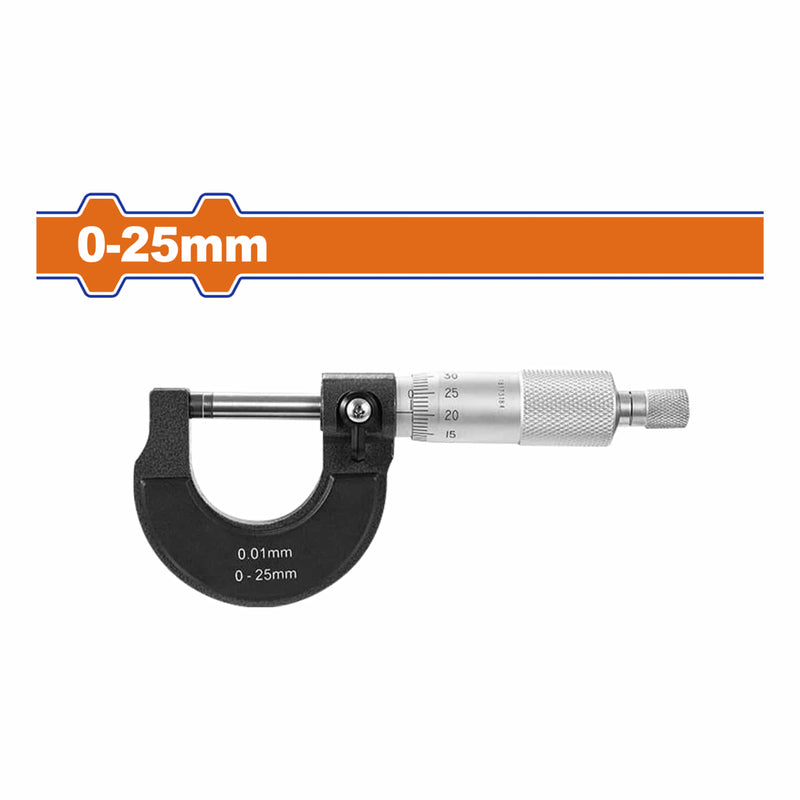 Micrómetro para exteriores 0-25Mm / 0.01Mm. Tornillo de Palmer.