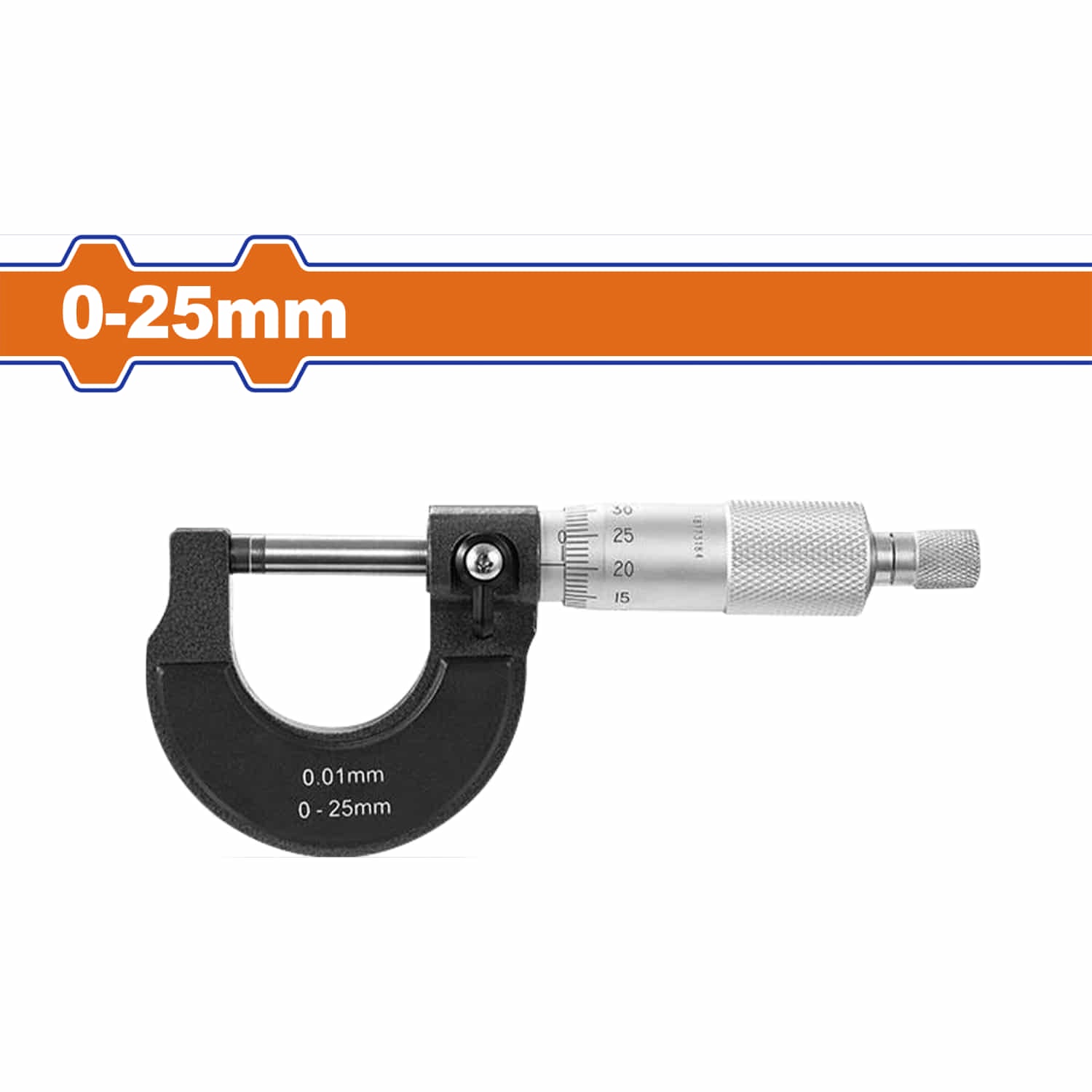 Micrómetro para exteriores 0-25Mm / 0.01Mm. Tornillo de Palmer.