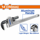 Llave de tubo forjada con mango de aluminio 350mm (14")  Diámetro 50mm Remache sólido Forjado