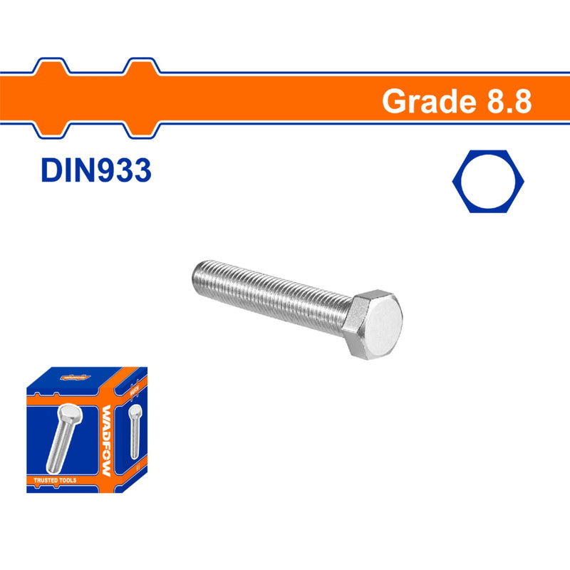 Tornillos Hexagonales  Rosca completa. Grado 8.8 Galvanizado. Pernos Hexagonales
