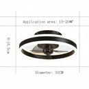 Abanico de Techo Ventilador LED (Color Negro). 3 Tonos de Luz. Ventilador Silencioso 110V.