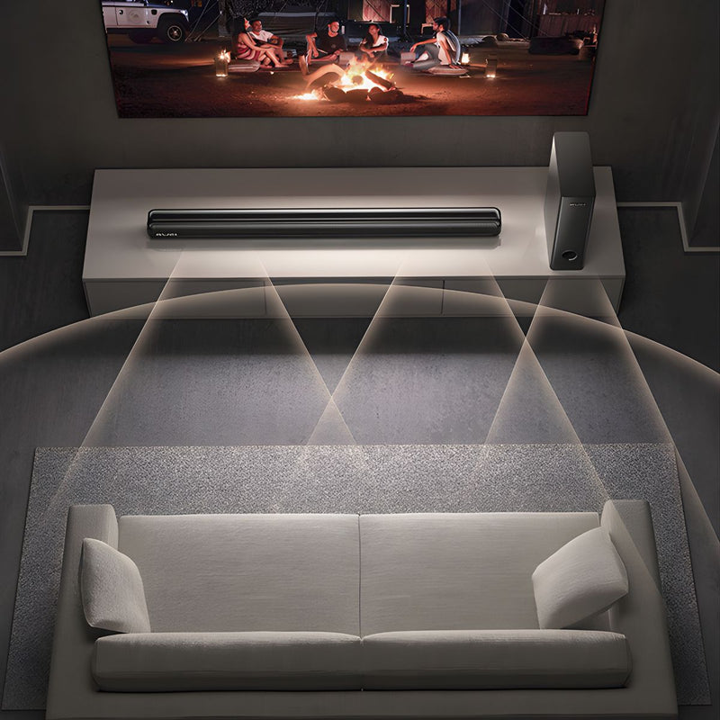 Barra de Sonido Bluetooth 5.0 con Subwoofer. Sistema de Audio Home Theater de 110W. Soundbar Inalámbrica con Graves Potentes y Sonido Envolvente. Teatro en casa.