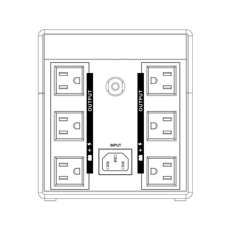 UPS Fuente de poder 1500VA 900W Protector de voltaje y batería de respaldo