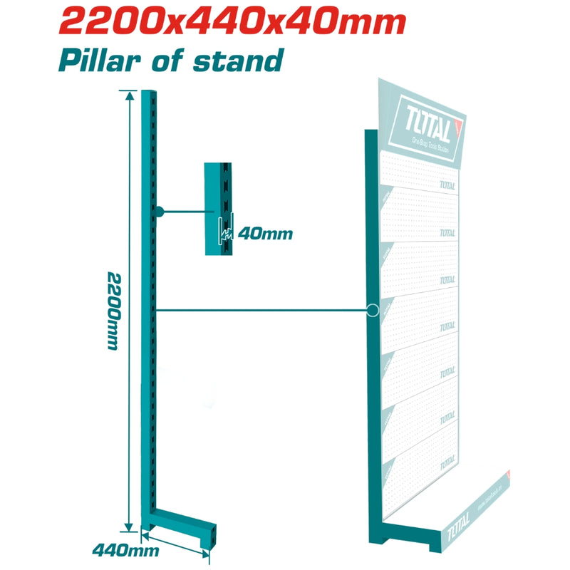 Exhibidor TOTAL 950 mm x 2200 (Exhibidor de 7)