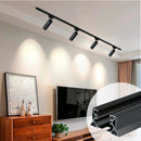 Riel Negro de Aluminio 2M Para lamparas LED Iluminación.