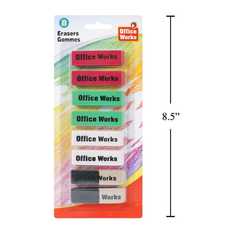 Juego de borradores de 8 piezas